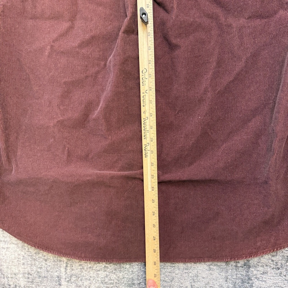 VTG Eddie Bauer Corduroy Shirt Mens XL Brown Heavy Cotton Workshirt Oversized - Picture 7 of 9